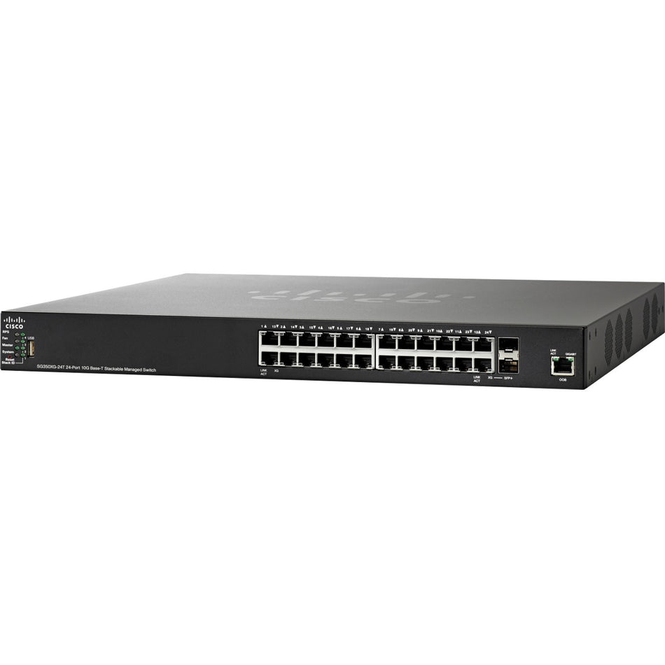 Cisco SG350XG-24T 24-Port 10GBase-T Stackable Managed Switch - SG350XG-24TK9EU-RF