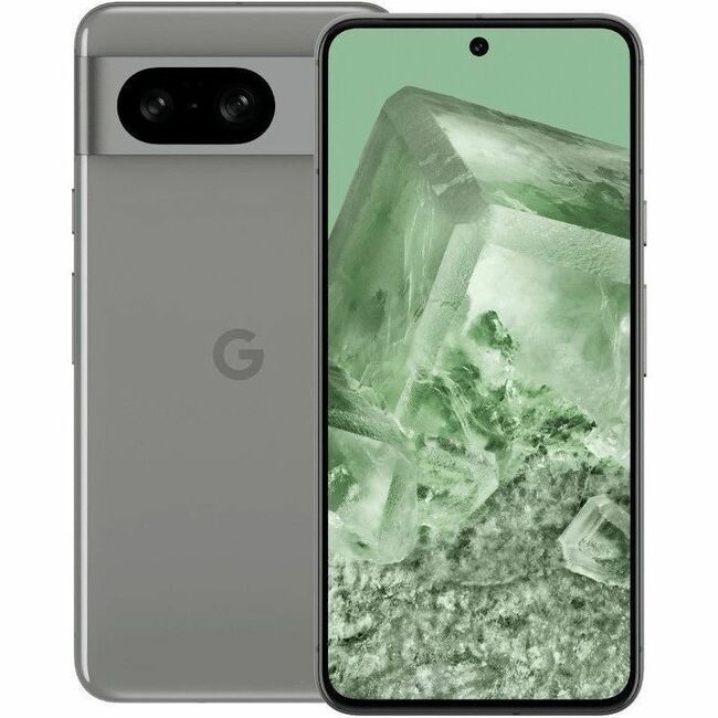Google Pixel 8 G9BQD 128 GB Smartphone - 6.2" OLED HDR10+ 2400 x 1080 - Nona-core (Cortex X3Single-core (1 Core) 3 GHz + Cortex A715 Quad-core (4 Core) 2.45 GHz + Cortex A510 Quad-core (4 Core) 2.15 GHz - 8 GB RAM - Android 14 - 5G - Hazel - GA04823-US