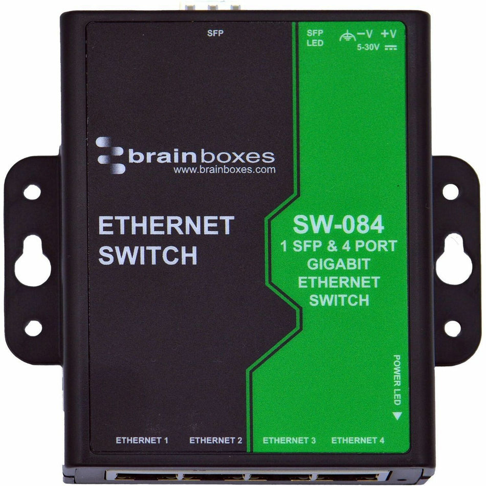 Brainboxes 1 SFP & 4 Port Gigabit Ethernet Switch - SW-084