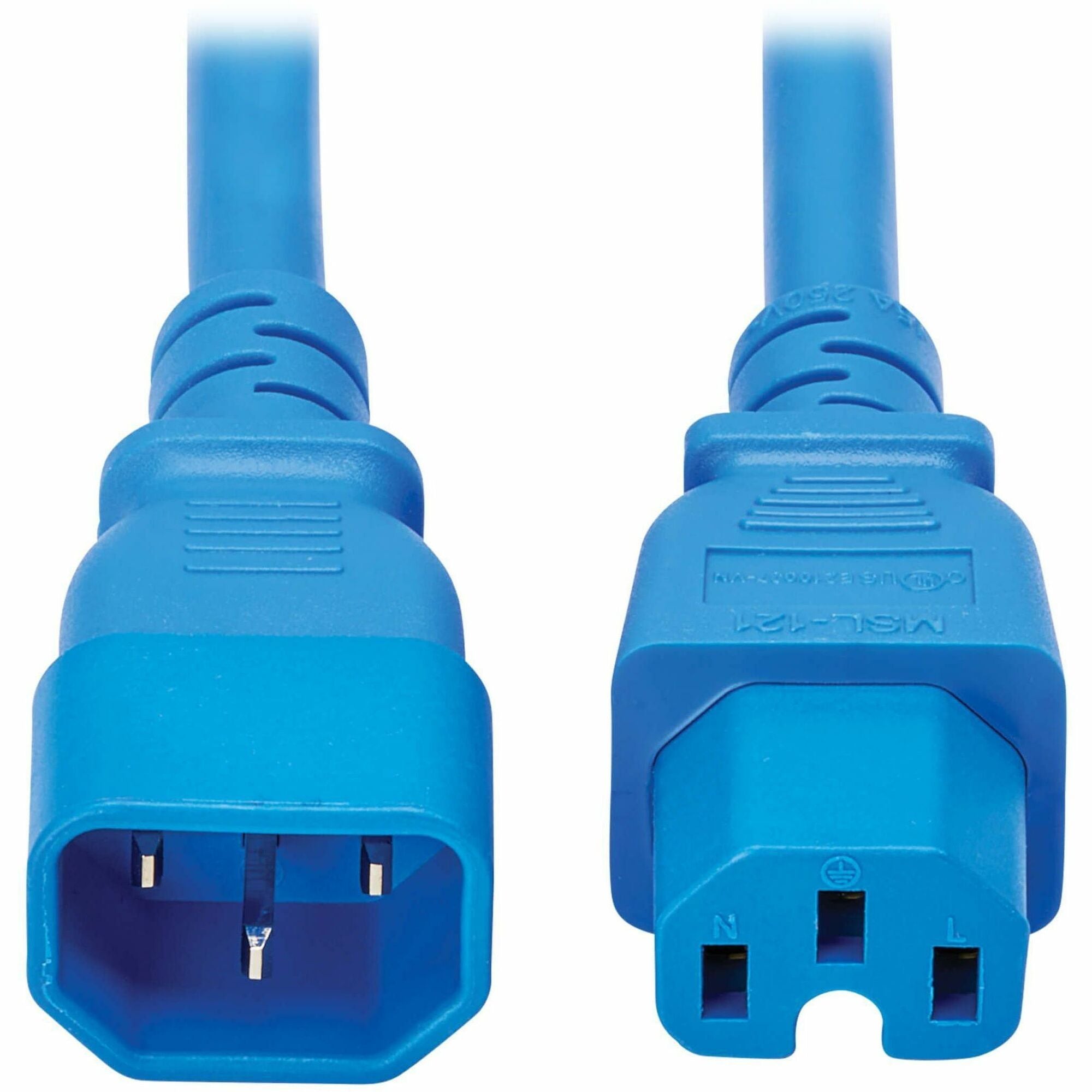 Tripp Lite by Eaton series Power Cord C14 to C15 - Heavy-Duty, 15A, 250V, 14 AWG, 10 ft. (3.1 m), Blue - P018-010-ABL