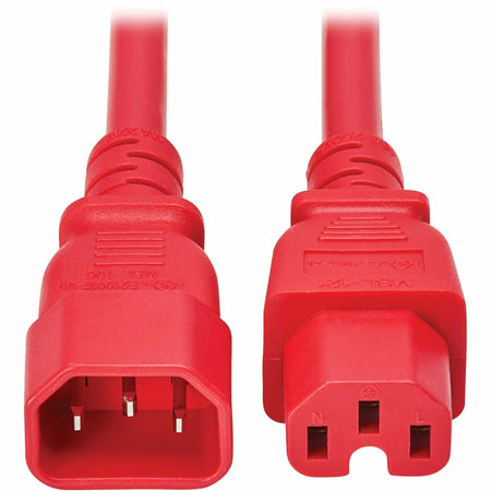 Tripp Lite by Eaton series Power Cord C14 to C15 - Heavy-Duty, 15A, 250V, 14 AWG, 10 ft. (3.1 m), Red - P018-010-ARD