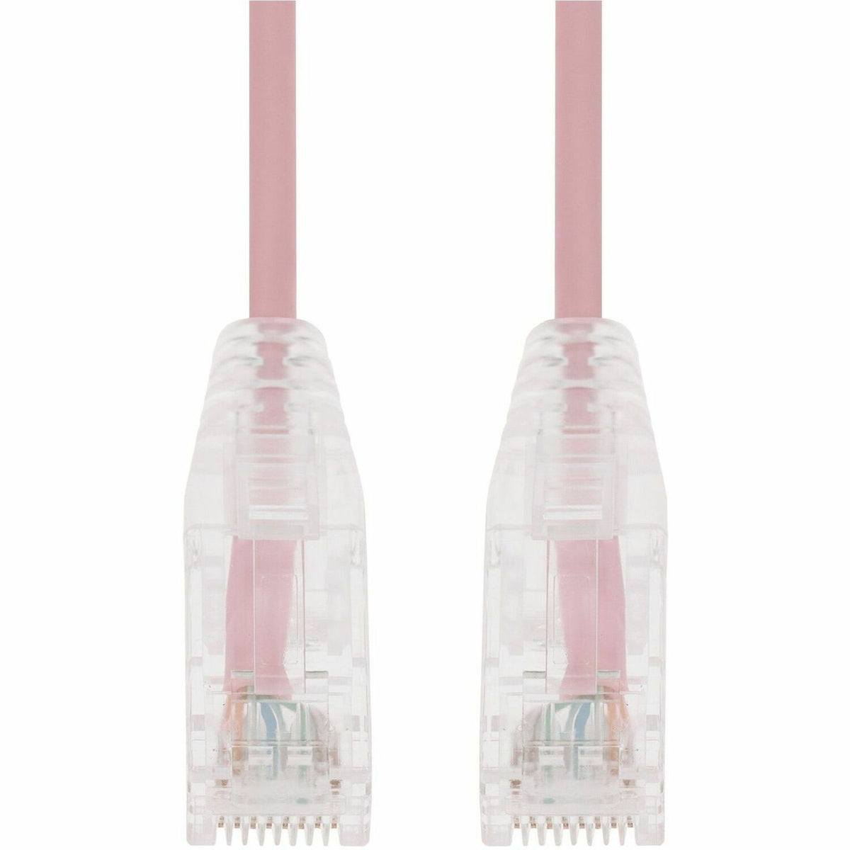 AddOn 15ft Pink CAT 6A Slim PVC Ethernet Cable Snagless Clear-Claw RJ-45 M/M - ADD-15FSLCAT6A-PK