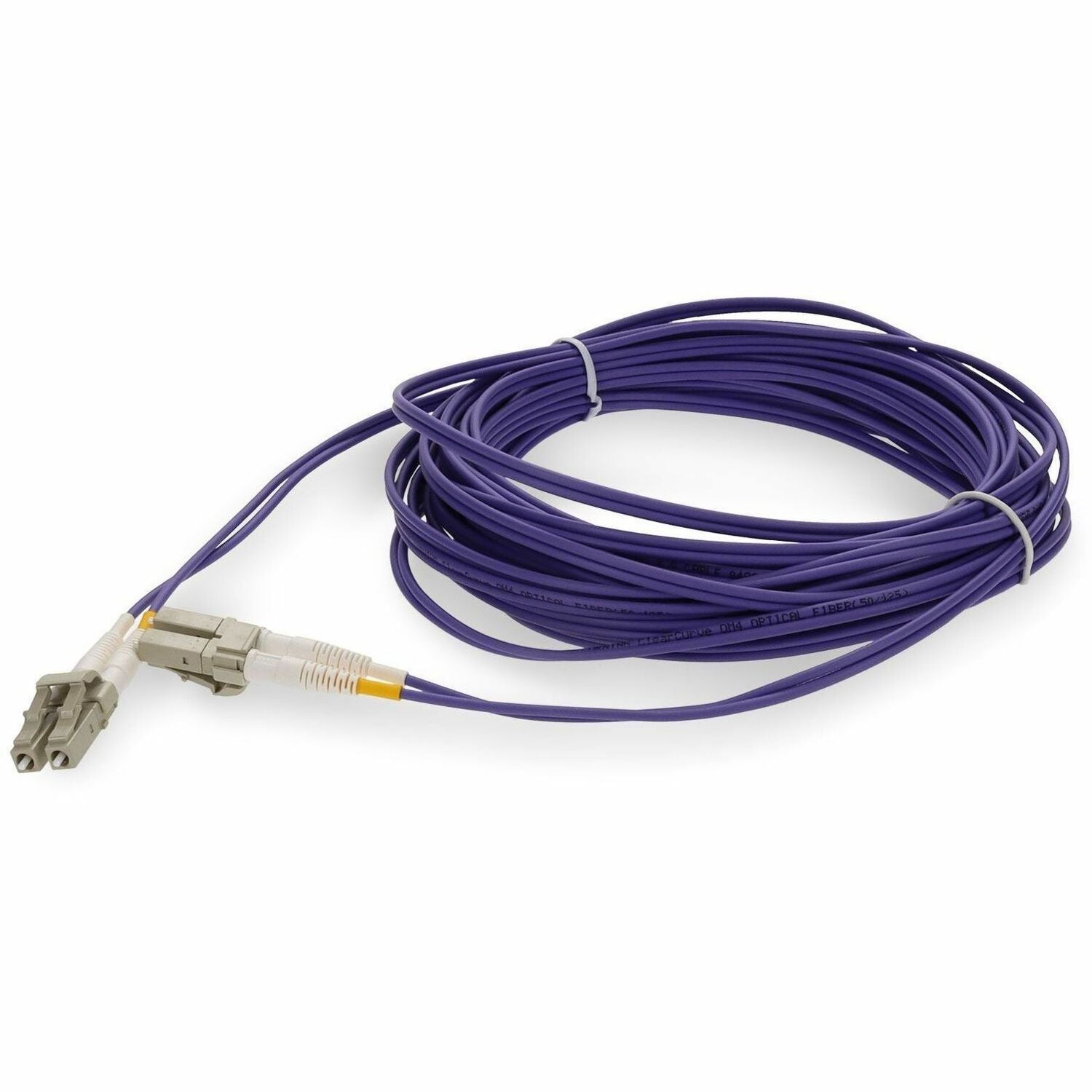 AddOn 6m LC to LC Purple OM4 Duplex OFNP (Plenum-Rated) TAA Fiber Patch Cable - ADD-LC-LC-6M5OM4P-PE-TAA