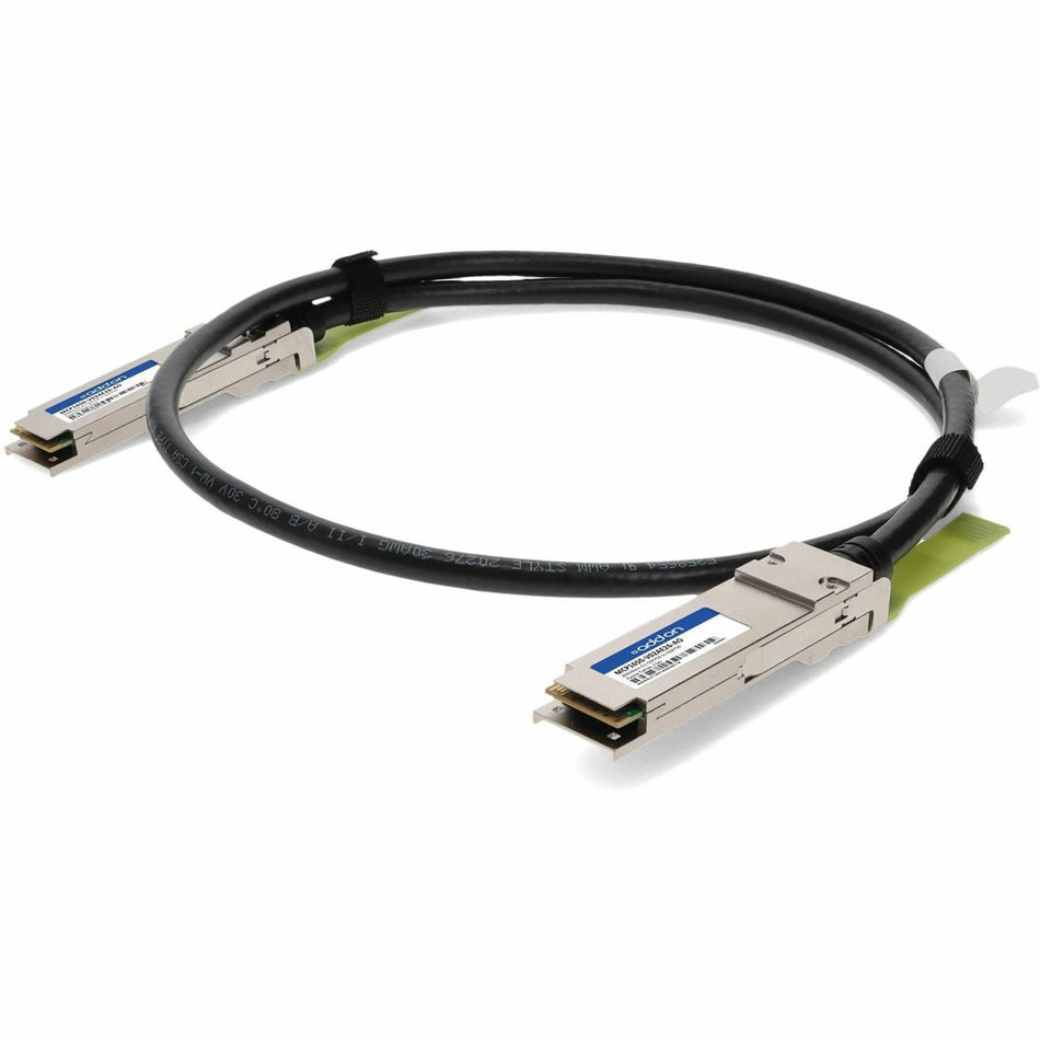 AddOn Mellanox&reg; MCP1650-V02AE26 Compatible 200GBase-CU QSFP56 to QSFP56 Direct Attach Cable (Passive Twinax, 2.5m) - MCP1650-V02AE26-AO