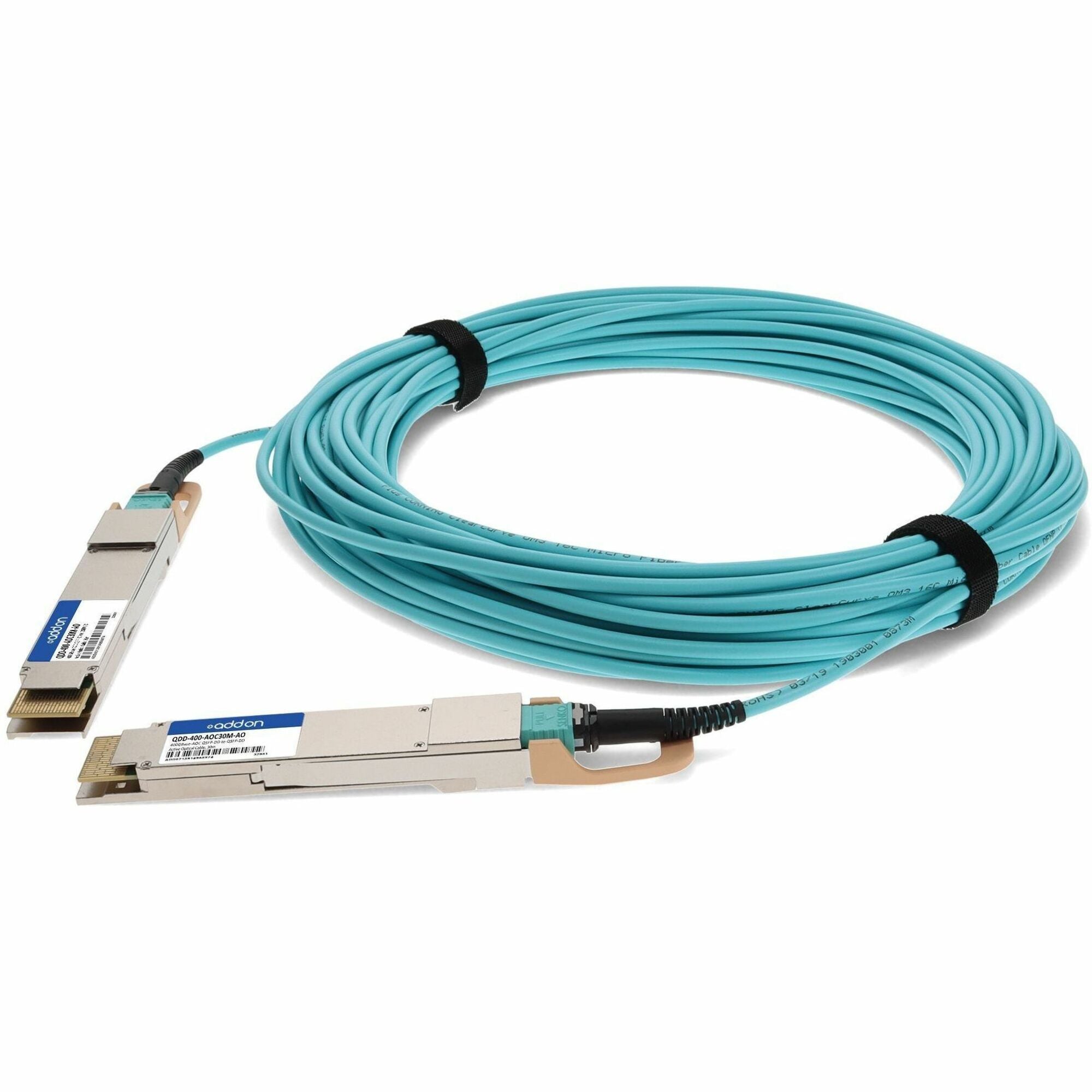 AddOn Cisco&reg; QDD-400-AOC30M Compatible TAA Compliant 400GBase-AOC QSFP-DD to QSFP-DD Active Optical Cable (850nm, MMF, 30m) - QDD-400-AOC30M-AO