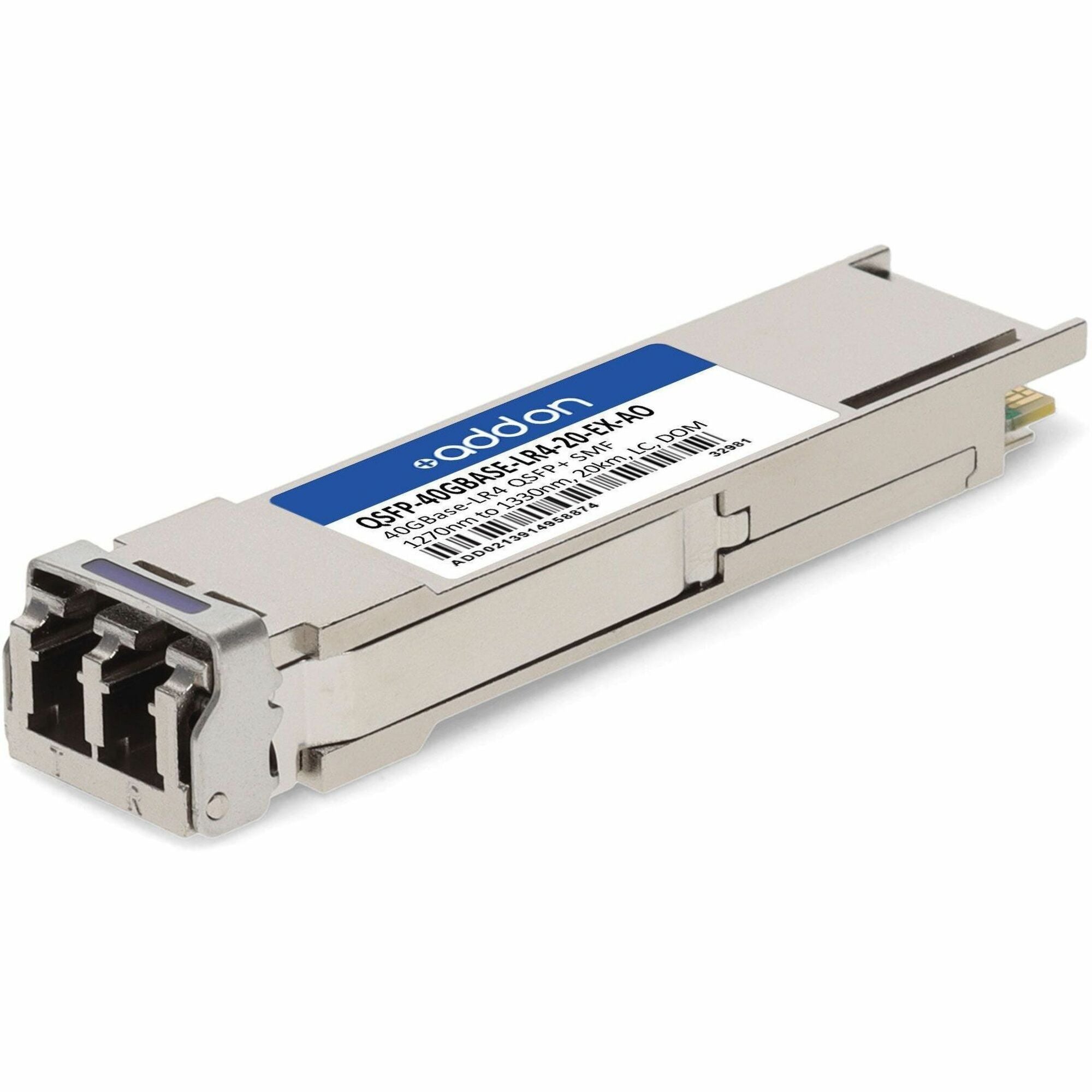 AddOn Extreme Networks&reg; Compatible TAA 40GBase-LR4 QSFP+ Transceiver (SMF, 1270-1330nm, 20km, LC, DOM) - QSFP-40GBASE-LR4-20-EX-AO