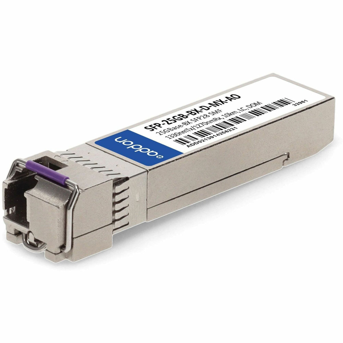 AddOn Mellanox&reg; Compatible TAA Compliant 25GBase-BX SFP28 Transceiver (SMF, 1330nmTx/1270nmRx, 10km, LC) - SFP-25GB-BX-D-MX-AO