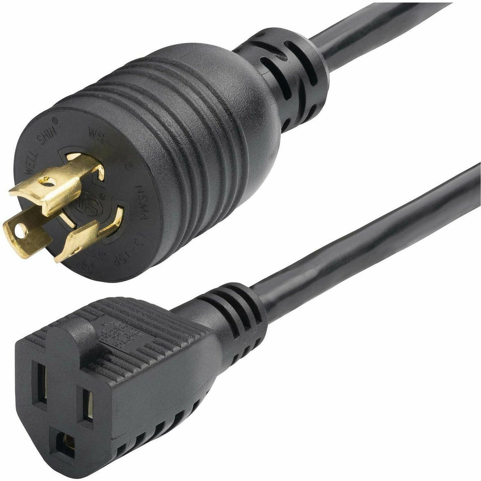 StarTech.com 1ft (30cm) Heavy Duty Power Cord, Twist-Lock NEMA L5-15P to NEMA 5-15R, 15A 125V, 14AWG, UL Listed Components - W31C-4100-POWER-CORD