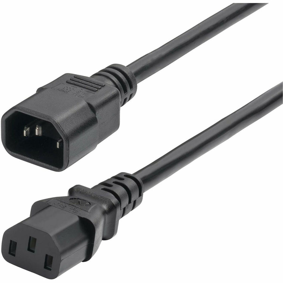 StarTech.com 1ft (0.3m) Power Extension Cord, IEC 60320 C14 to C13 PDU Power Cord, 10A 250V, 18AWG, UL Listed Components - 8713-8100-POWER-CORD