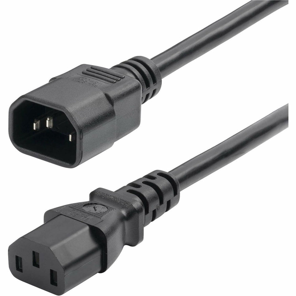 StarTech.com 2ft (60cm) Power Extension Cord, IEC 60320 C14 to C13 PDU Power Cord, 10A 250V, 18AWG, UL Listed - 8713-8200-POWER-CORD