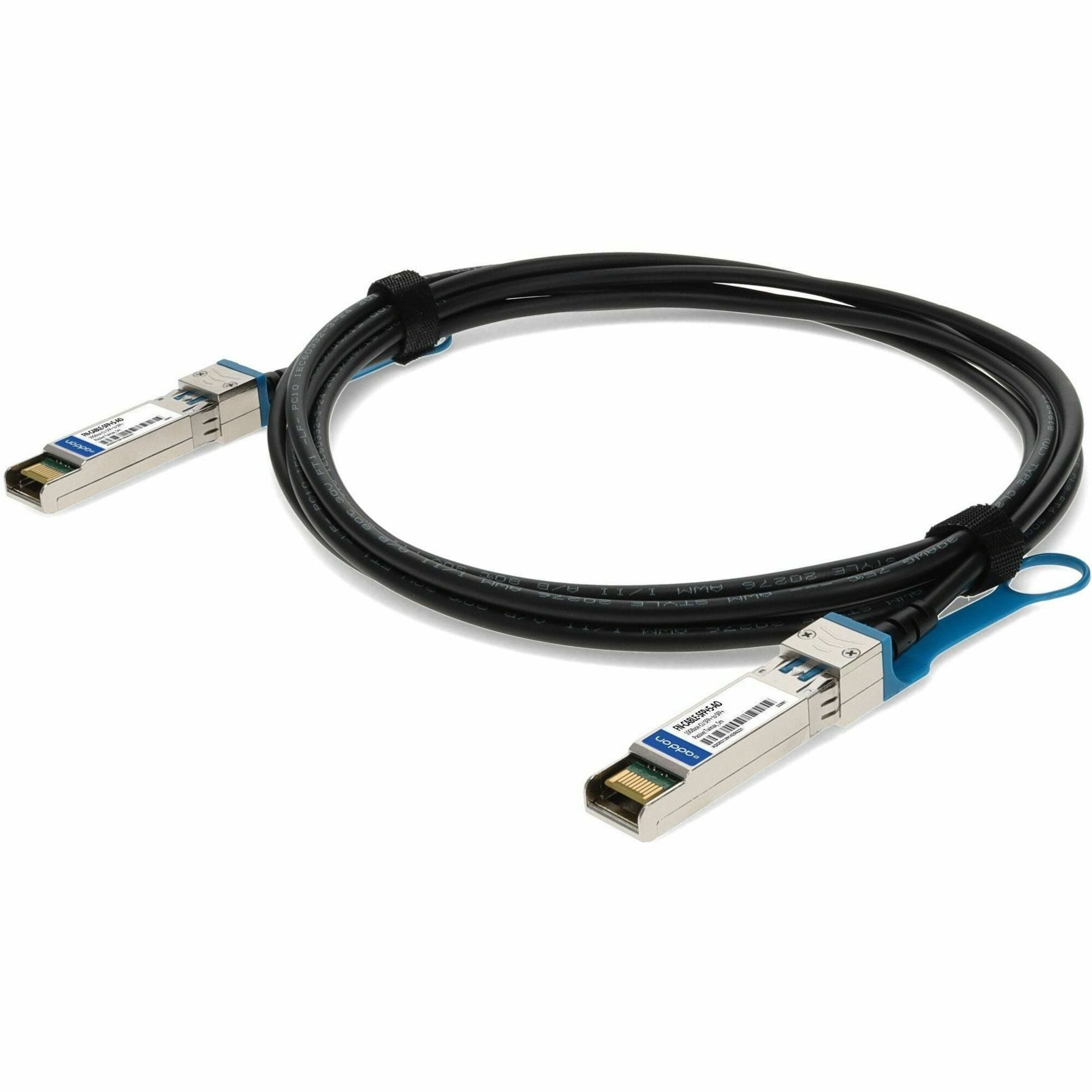 AddOn Fortinet&reg; FN-CABLE-SFP+5 Compatible TAA 10GBase-CU SFP+ Direct Attach Cable (Passive Twinax, 5m) - FN-CABLE-SFP+5-AO