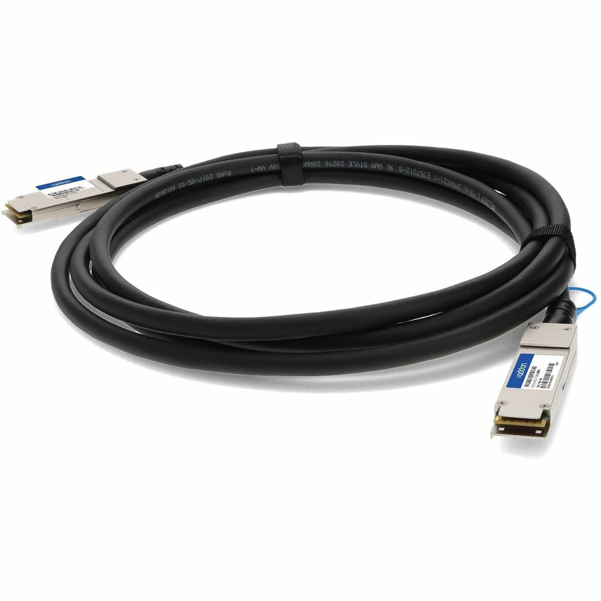 AddOn Fortinet&reg; FN-CABLE-QSFP28-5 Compatible TAA Compliant 100GBase-CU QSFP28 Direct Attach Cable (Passive Twinax, 5m) - FN-CABLE-QSFP28-5-AO