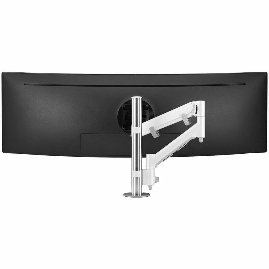 Atdec Desk Mount for Monitor, Display, Curved Screen Display, All-in-One Computer, Flat Panel Display - White - Landscape/Portrait - AWMS-HX40-H-W
