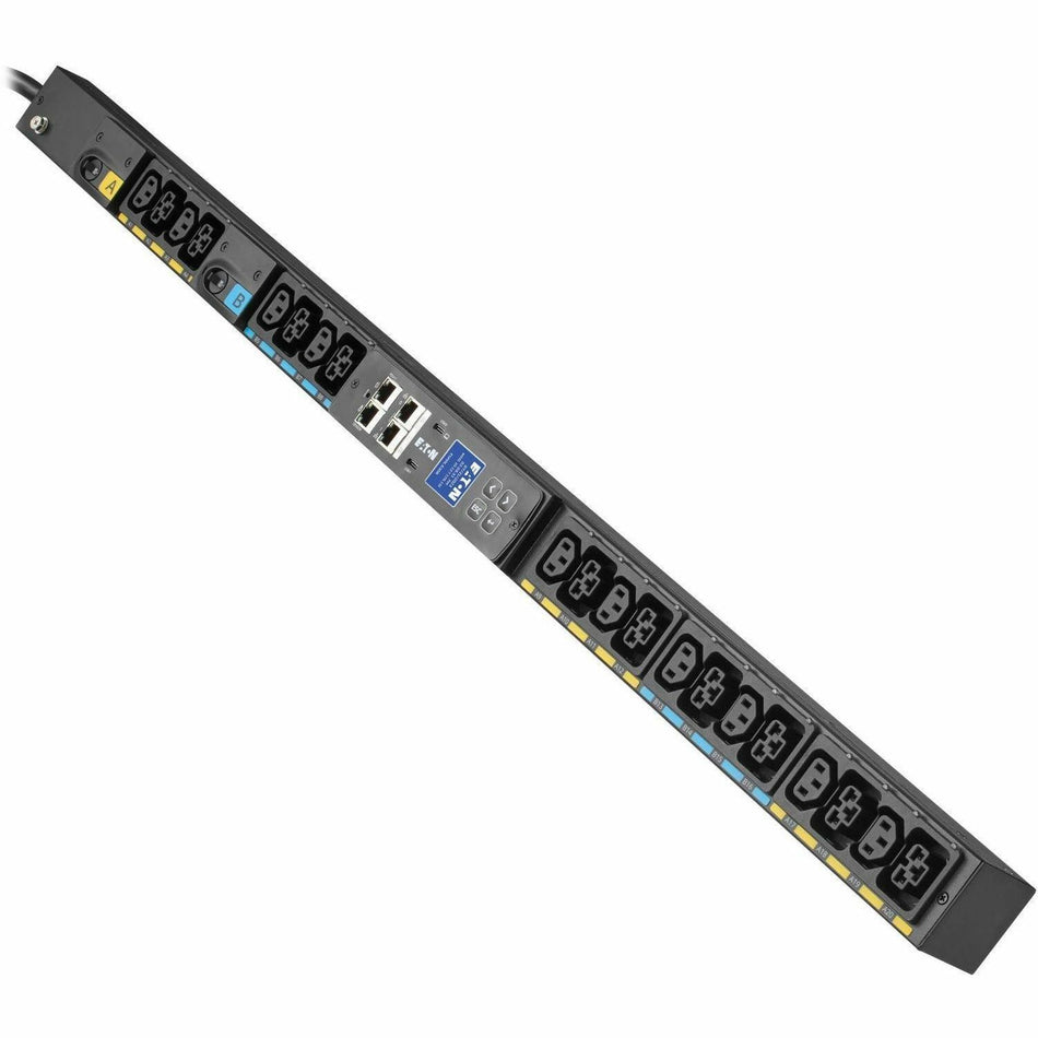 Eaton Single-Phase Managed Rack PDU G4, 208V, 20 Outlets, 24A, 5.8kW, L6-30 Input, 10 ft. Cord, 0U Vertical - EVMAL630B