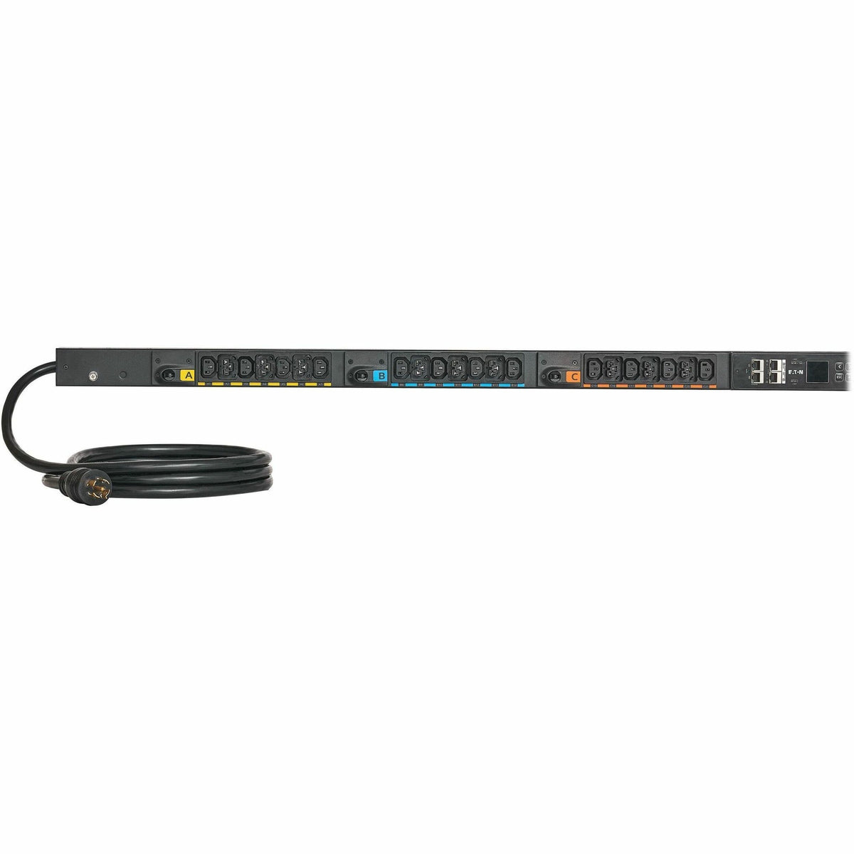 Eaton 3-Phase Metered Input Rack PDU G4, 120/208V, 42 Outlets, 16A, 5.8kW, L21-20 Input, 10 ft. Cord, 0U Vertical - EVMI2120X
