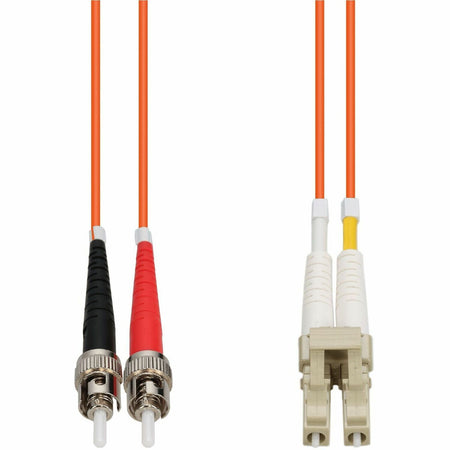 AddOn 15m ST to LC Orange OM2 Duplex OFNR (Riser-Rated) Fiber Patch Cable - ADD-ST-LC-15M5OM2