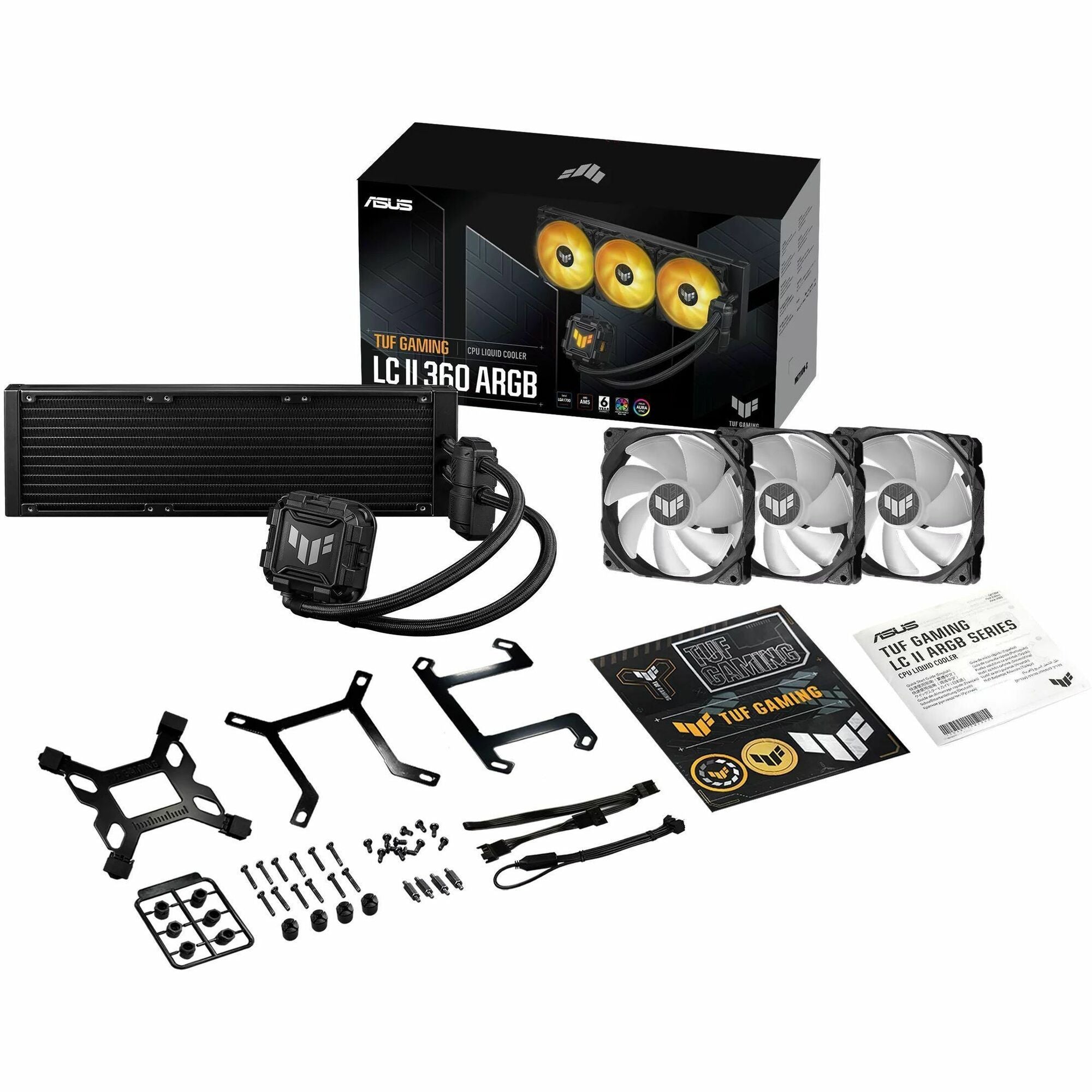 TUF Gaming LC II 360 ARGB Cooling Fan/Radiator/Water Block - 1 Pack - TUF GAMING LC II 360 ARGB