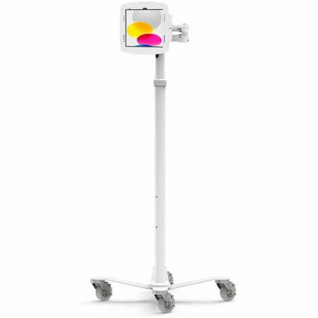 Compulocks iPad 10.9" 10th Gen Space Enclosure Medical Rolling Cart Extended Plus Hub - MCRSTDEXW209IPDSWH01