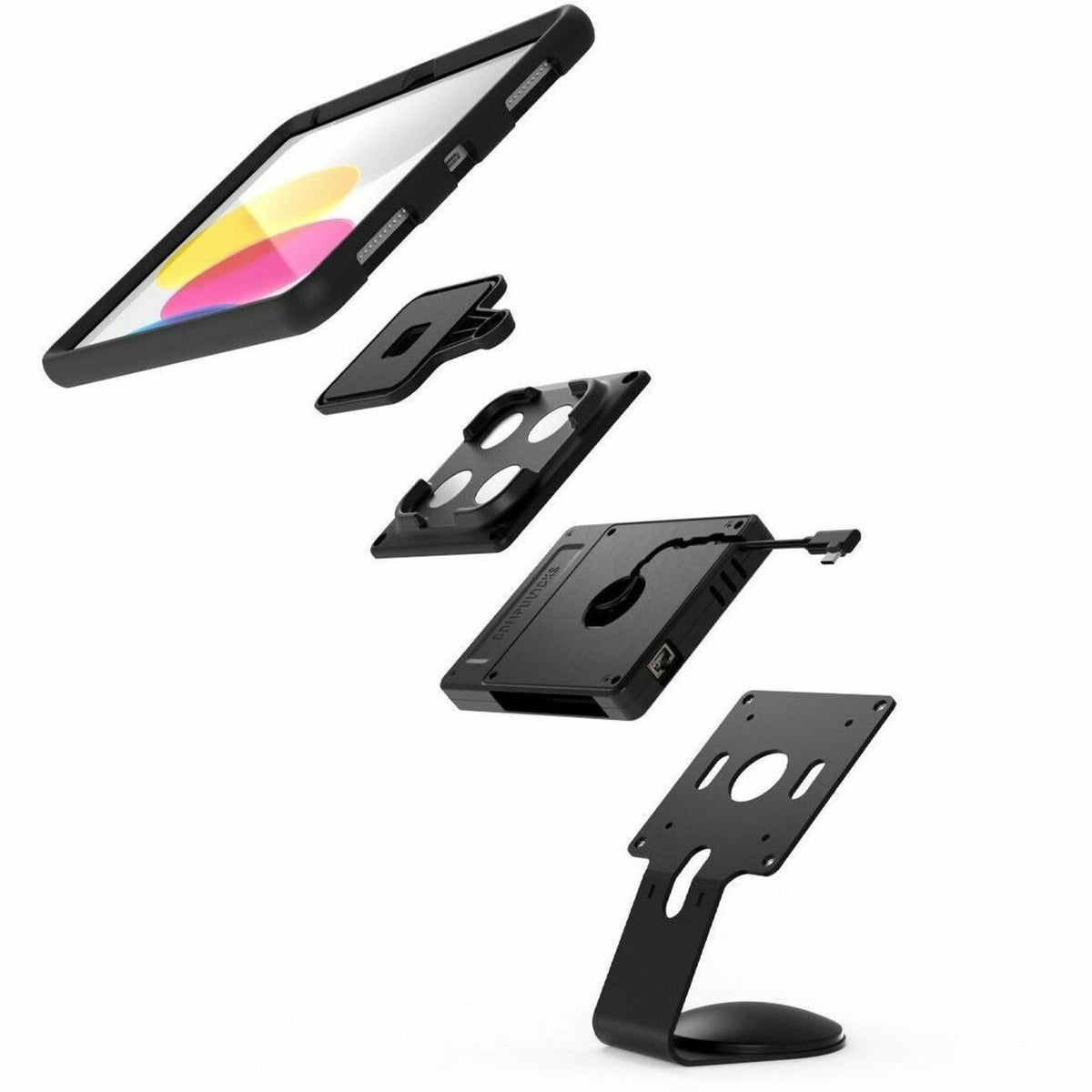 Compulocks Counter/Wall Mount for Tablet, Hub, Printer, Monitor, Scanner - Black - 111BVHBMM01H01