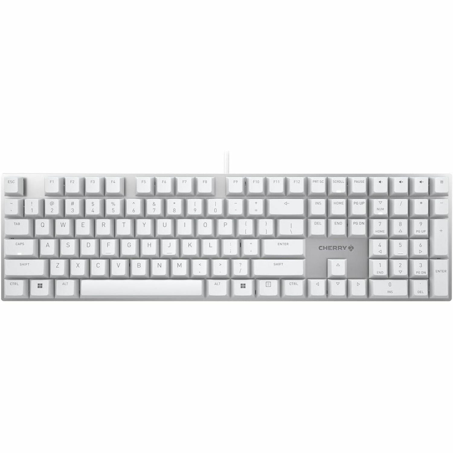 CHERRY KC 200 MX-Wired Keyboard - MX2A SILENT RED - Silver/White Housing - G80-3950LHBUS-1