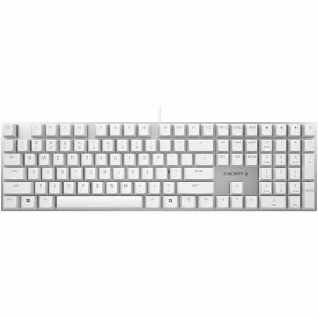 CHERRY KC 200 MX-Wired Keyboard - MX2A SILENT RED - Silver/White Housing - G80-3950LHBUS-1