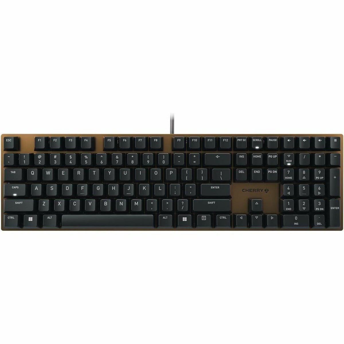 CHERRY KC 200 MX-Wired Keyboard - MX2A SILENT RED - Black/Bronze Housing - G80-3950LHBUS-2