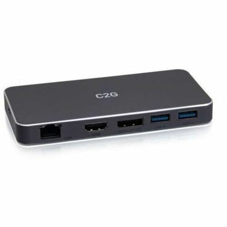C2G USB-C&reg; 7-in-1 Dual Display MST Docking Station with HDMI&reg;, DisplayPort™, Ethernet, USB, and Power Delivery up to 100W - 4K 60Hz - C2G54543