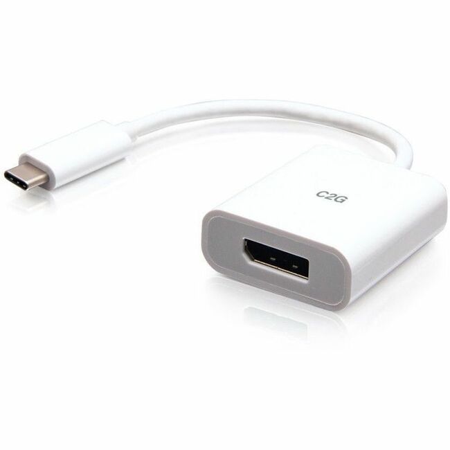 C2G USB-C to DisplayPort Adapter Converter - 4K 60Hz - White - C2G26934