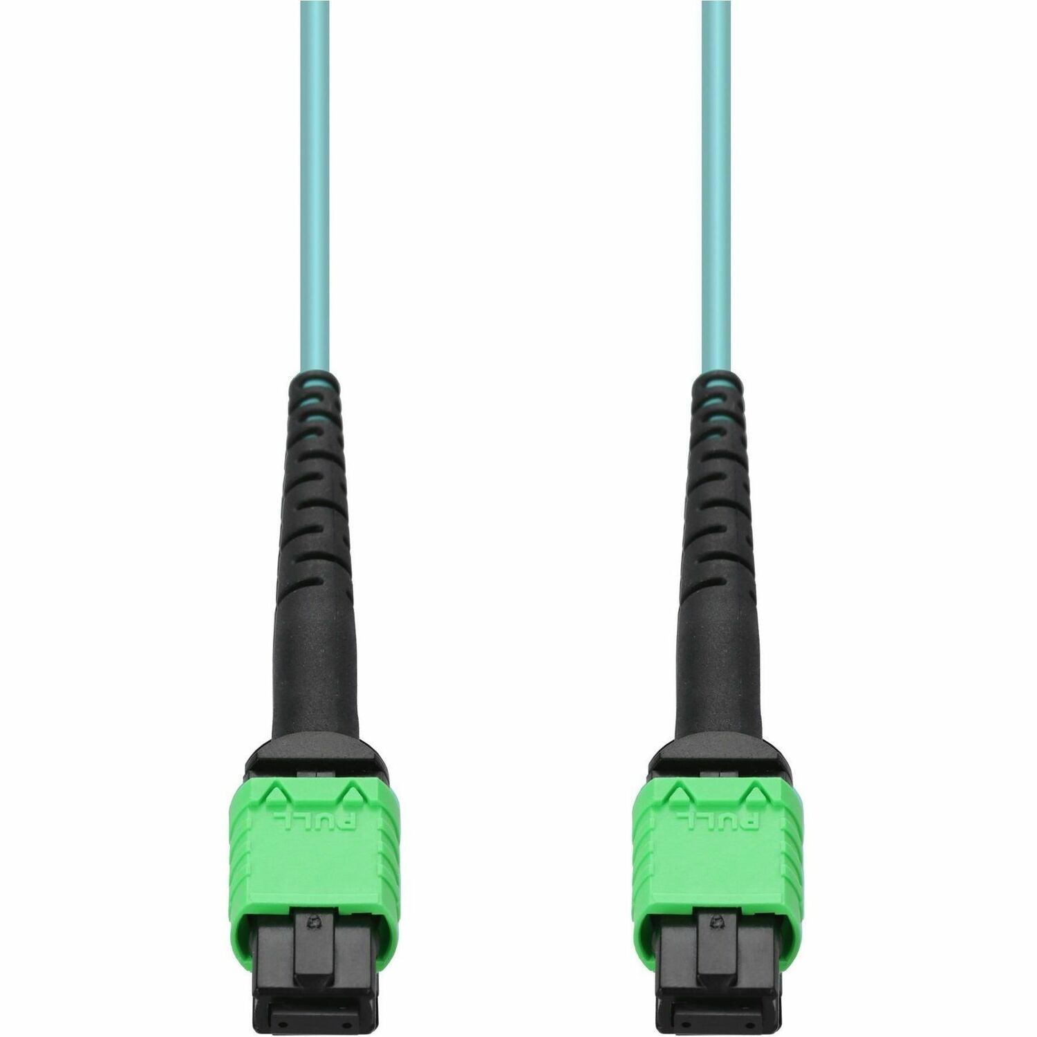 AddOn 1m MPO/APC to MPO/APC Aqua OM4 LSZH 12-Strand Fiber Patch Cable - ADD-AMPOAMPO-1M5OM4LZ