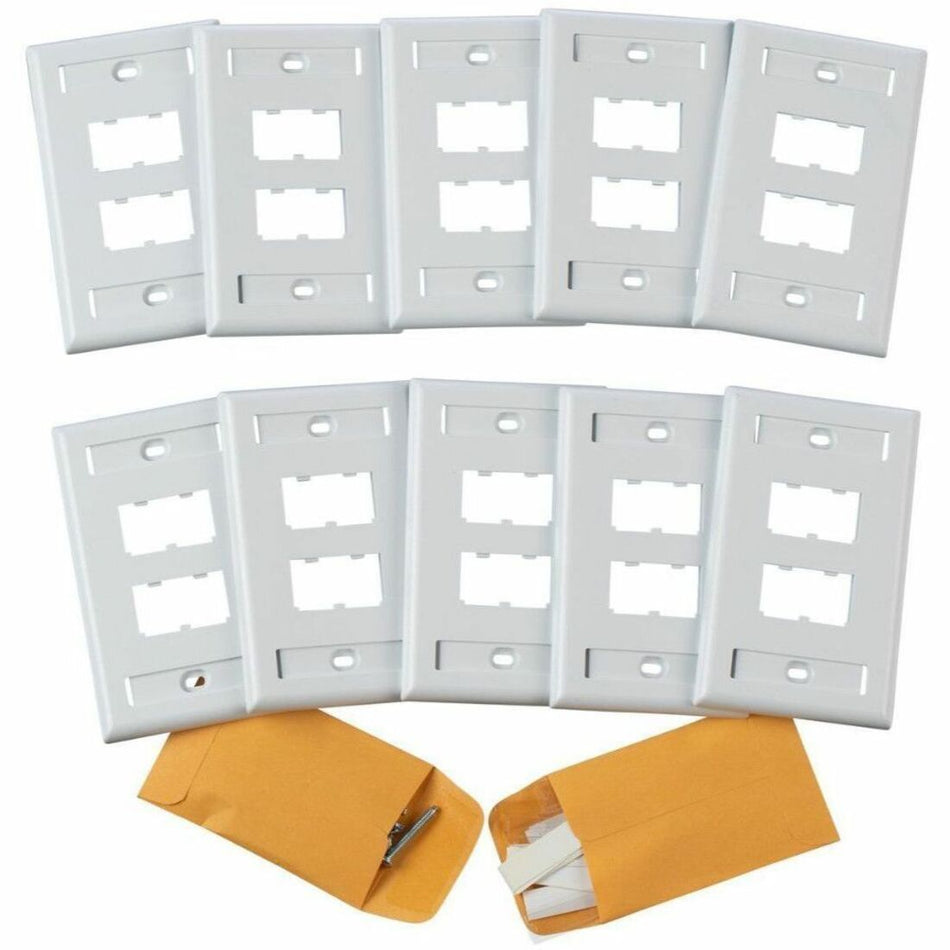 Panduit Mini-Com Single Gang Faceplates - CFPL4WH-X