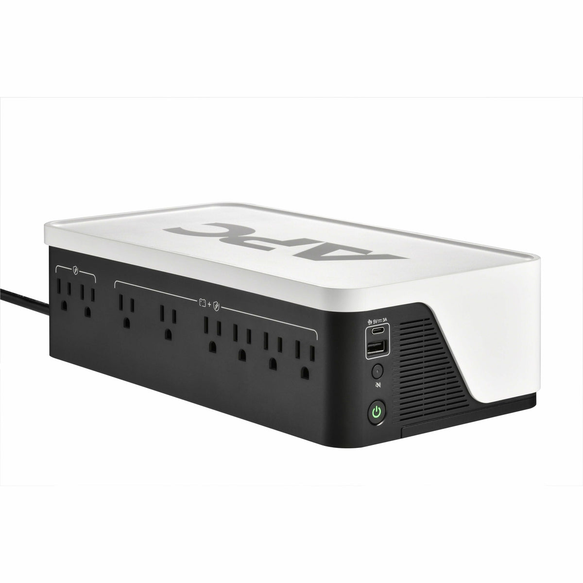 APC Back-UPS, 1050VA/600W, Floor/Wall Mount, 120V, 8x NEMA 5-15R outlets, USB Type A + C Ports - BE1050G3