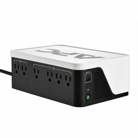 APC Back-UPS, 500VA/300W, Floor/Wall Mount, 120V, 6x NEMA 5-15R outlets, USB Type A + C Ports, Battery is not user replaceable - BE500G3
