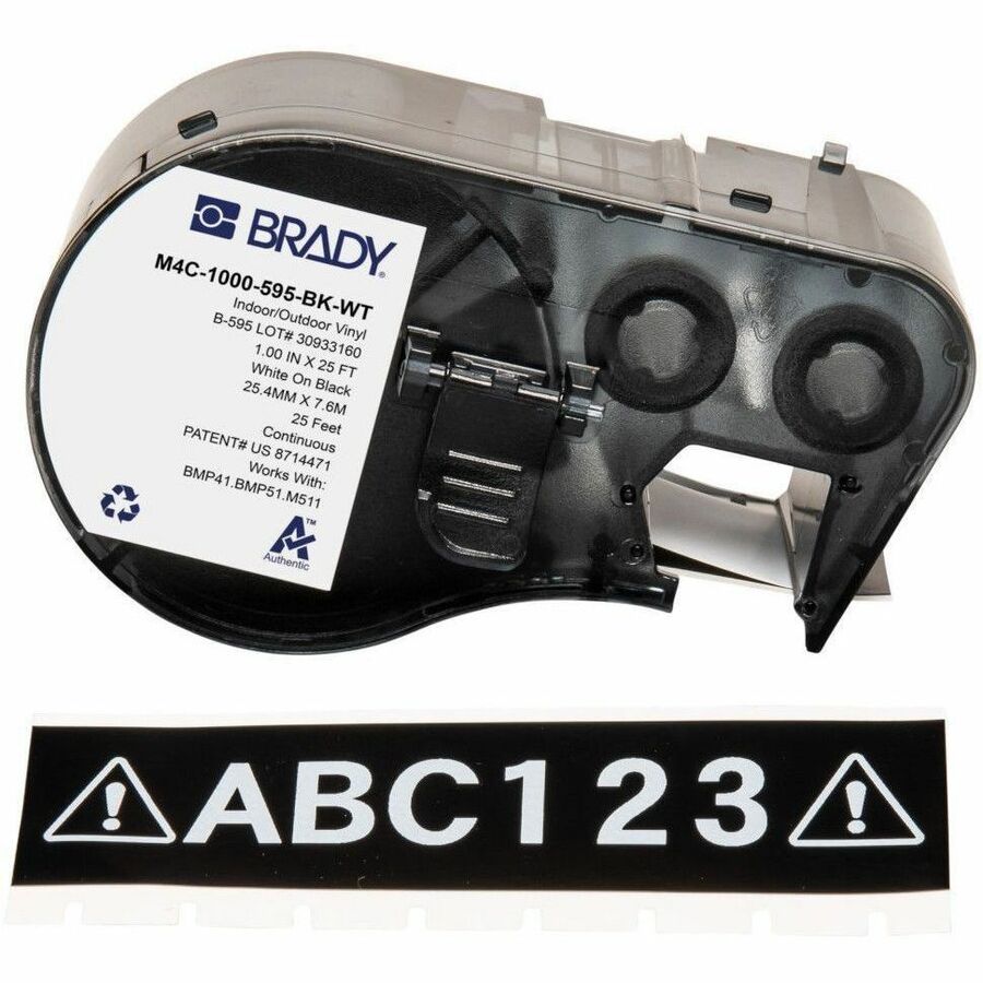 Brady Multipurpose Label - M4C-1000-595-BK-WT