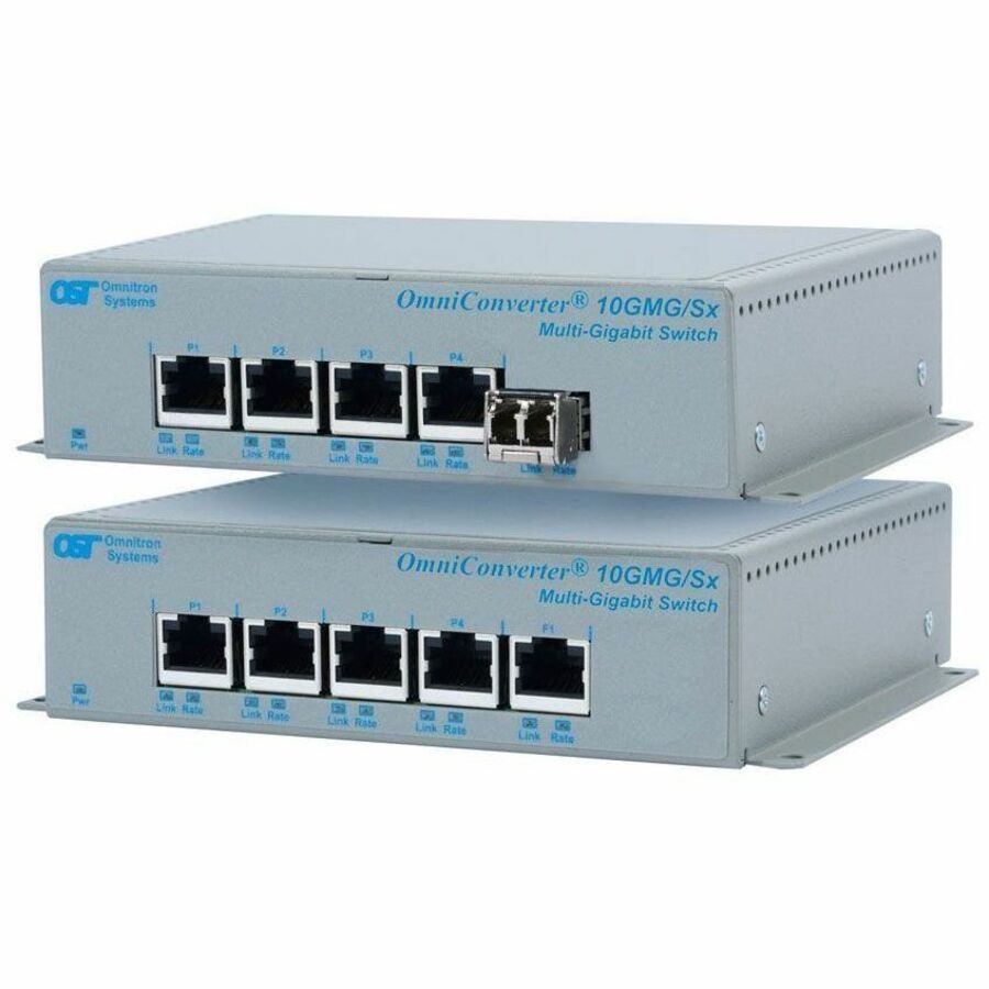 Omnitron Systems 10G Unmanaged Multi-Gigabit / Multi-Rate Ethernet Switch - 9650-0-14-9