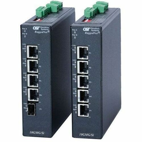 Omnitron Systems 10G Unmanaged Industrial Multi-Gigabit / Multi-Rate Ethernet Switch - 9660-0-14-2Z