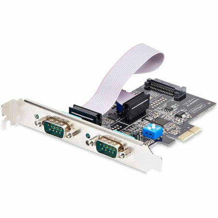 StarTech.com 2-Port Serial PCIe Card, Dual-Port RS232/RS422/RS485 Card, 16C1050 UART, ESD Protection, Windows/Linux, TAA-Compliant - 2S232422485-PC-CARD