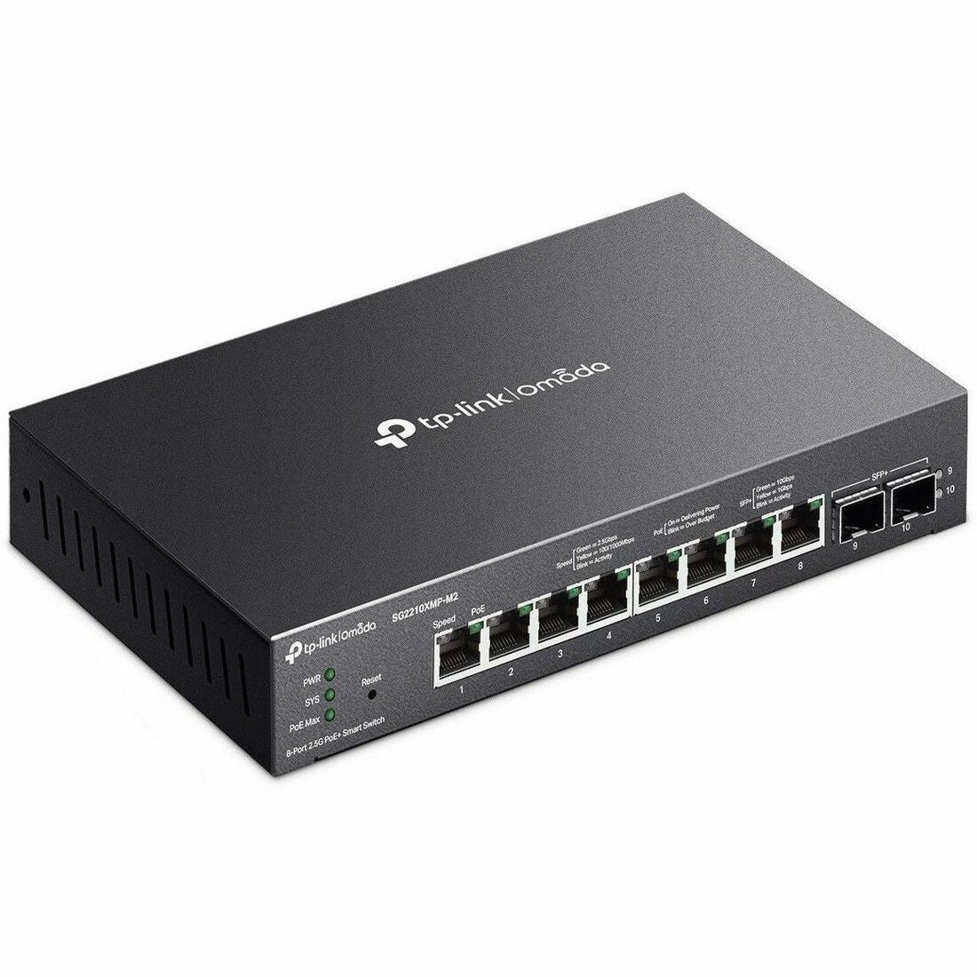 Omada Omada 8-Port 2.5GBASE-T and 2-Port 10GE SFP+ Smart Switch with 8-Port PoE+ - SG2210XMP-M2