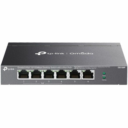 TP-Link Omada 6-Port 10/100Mbps Unmanaged Desktop Switch with 4-Port PoE+ - DS106P