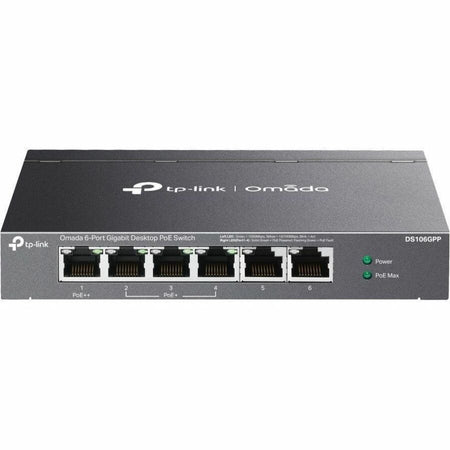 TP-Link Omada 6-Port Gigabit Desktop Switch with 3-Port PoE+ and 1-Port PoE++ - DS106GPP