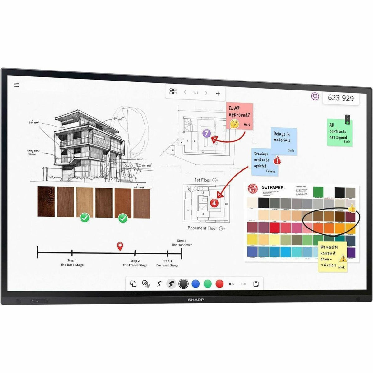 Sharp AQUOS BOARD PN-LA862 Collaboration Display - PN-LA862