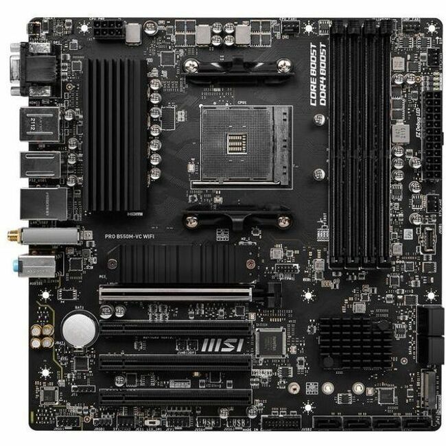 MSI B550M-VC WIFI Gaming Desktop Motherboard - AMD B550 Chipset - Socket AM4 - Micro ATX - 9B13-144-548