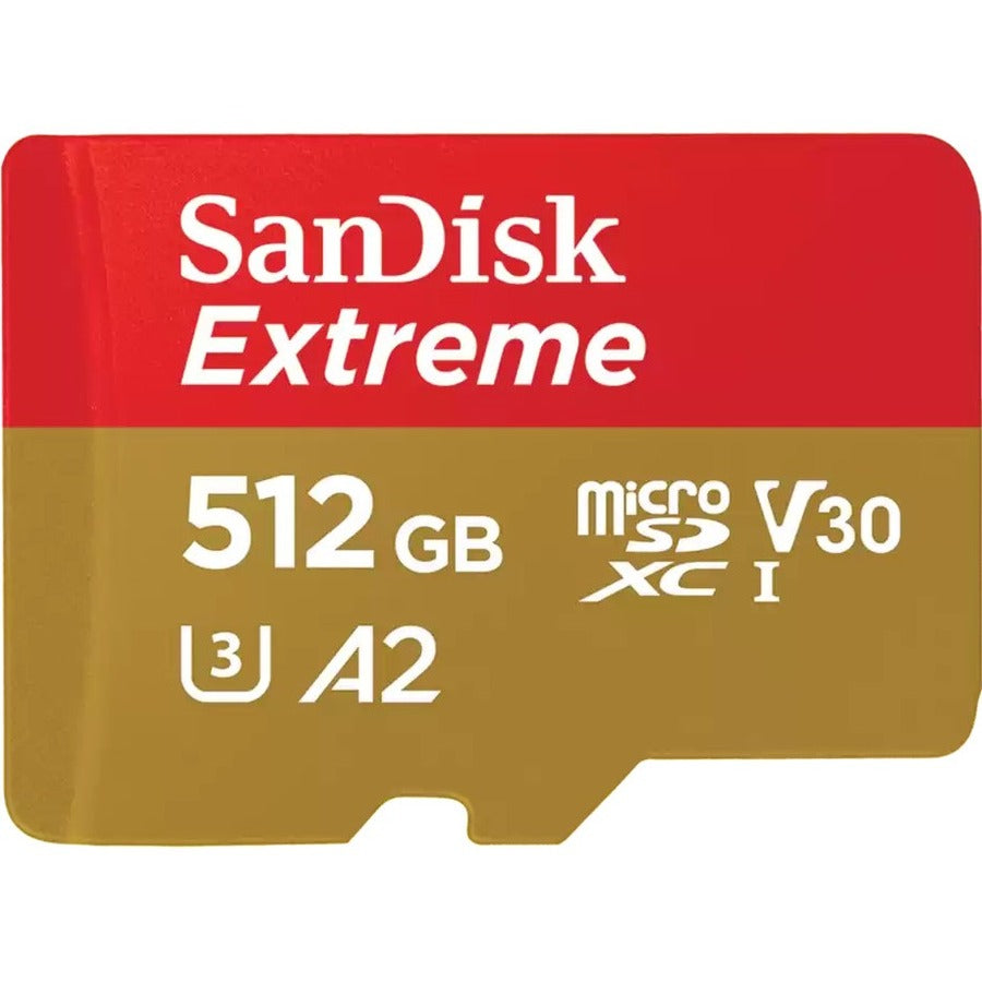 SanDisk Extreme 512 GB Class 3/UHS-I V30 microSDXC - SDSQXAV-512G-GN6MA