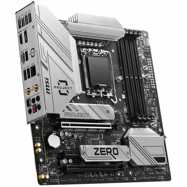 MSI B760M PROJECT ZERO Gaming Desktop Motherboard - Intel B760 Chipset - Socket LGA-1700 - Micro ATX - B760M PROJECT ZERO