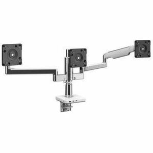 Humanscale M/Flex Mounting Arm for LCD Display, Monitor - Polished Aluminum, White - X2M31CCWNTBFTBFTB12NA