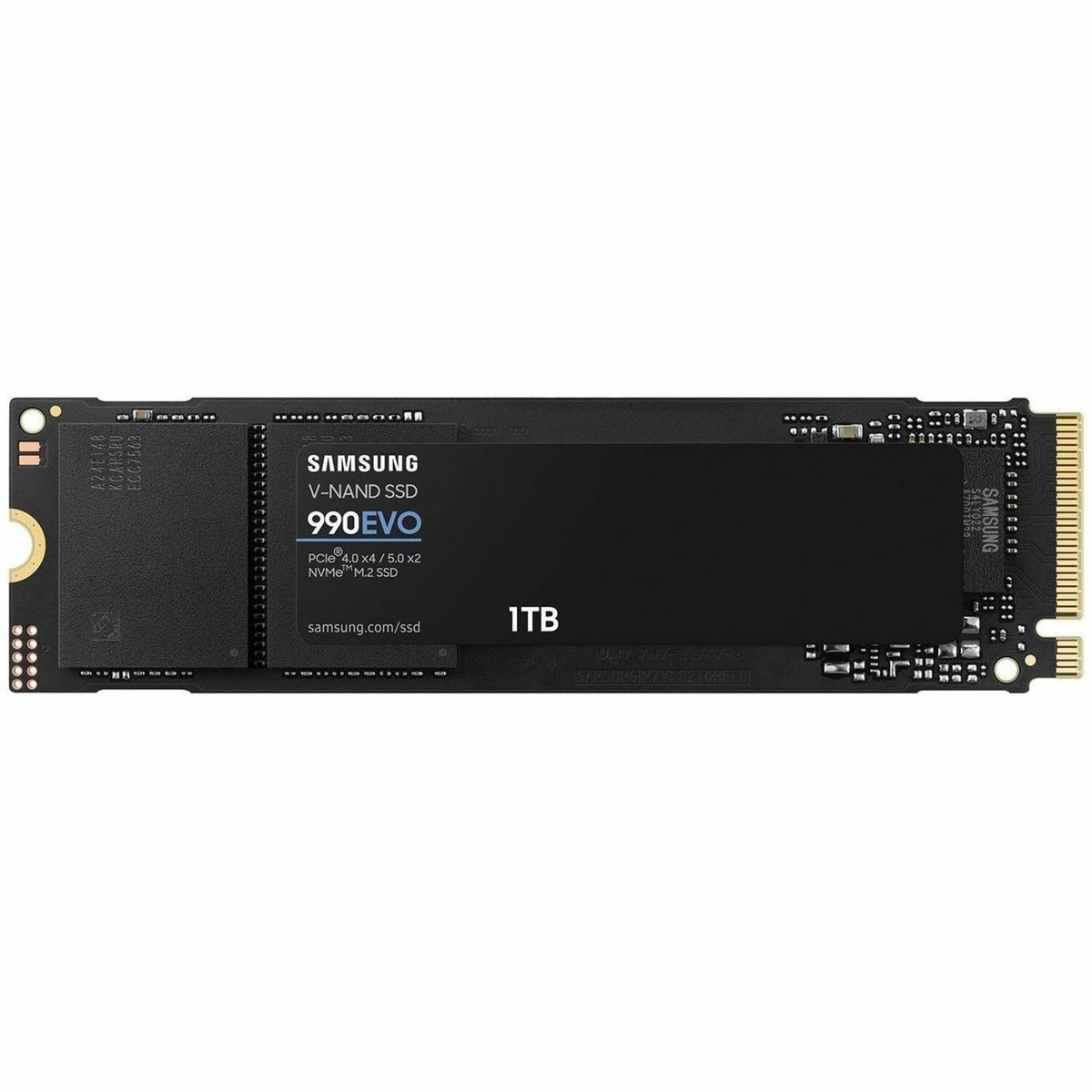 Samsung 990 EVO 1 TB Solid State Drive - M.2 2280 Internal - PCI Express NVMe (PCI Express NVMe 4.0 x4) - Black - MZ-V9E1T0B/AM