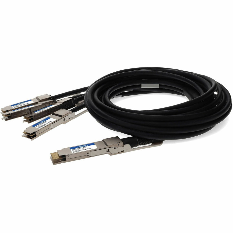 AddOn Cisco&reg; QDD-400G-CU2-5M to Mellanox&reg; MCP7F60-W02AR26 Compatible TAA Compliant 400GBase-CU QSFP-DD 400G to 4xQSFP56 100G PAM-4 Direct Attach Cable (Passive Twinax, 2.5m) - ADD-Q4CIQ56MX-P2-5M