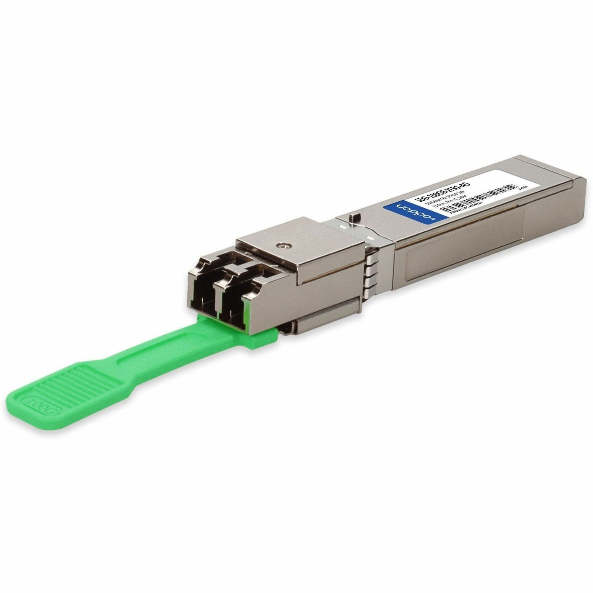 AddOn MSA and TAA 100GBase-FR1 SFP-DD Transceiver (SMF, 1310nm, 2km, LC, DOM, MIS 2.0) - SDD-100GB-2FR1-AO