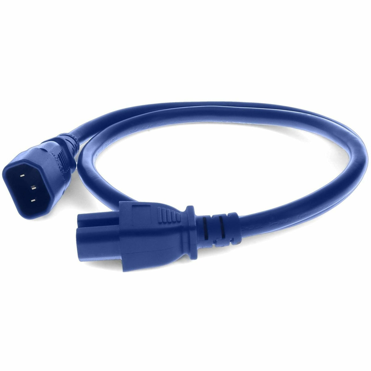 AddOn 1ft C14 Male to C15 Female 14AWG 100-250V at 15A Blue Power Cable - ADD-C142C1514AWG1FTBE