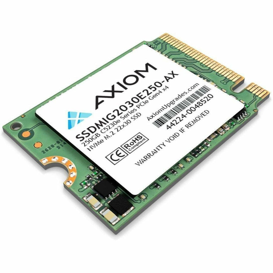 Axiom C5230e 250 GB Solid State Drive - M.2 2230 Internal - PCI Express NVMe (PCI Express NVMe 4.0 x4) - TAA Compliant - SSDMIG2030E250-AX