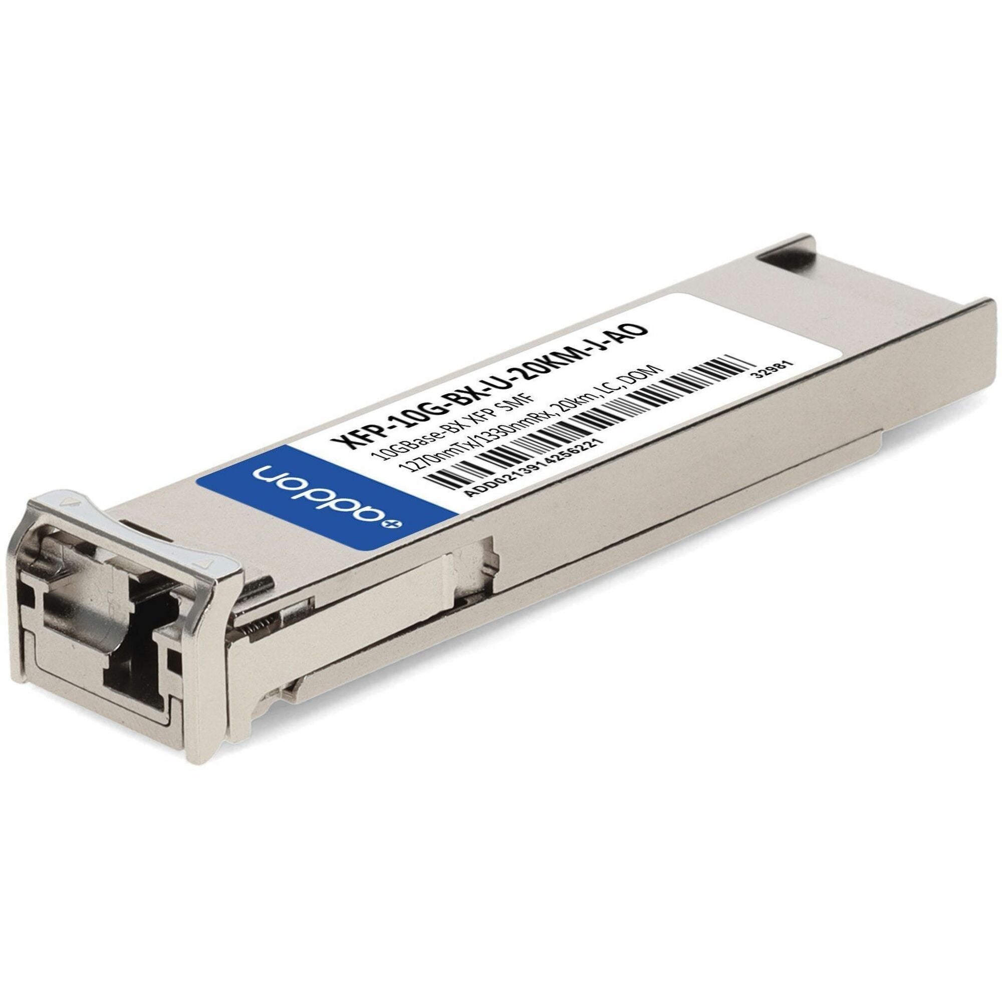 AddOn Juniper Networks&reg; Compatible TAA 10GBase-BX XFP Transceiver (SMF, 1270nmTx/1330nmRx, 20km, LC, DOM) - XFP-10G-BX-U-20KM-J-AO